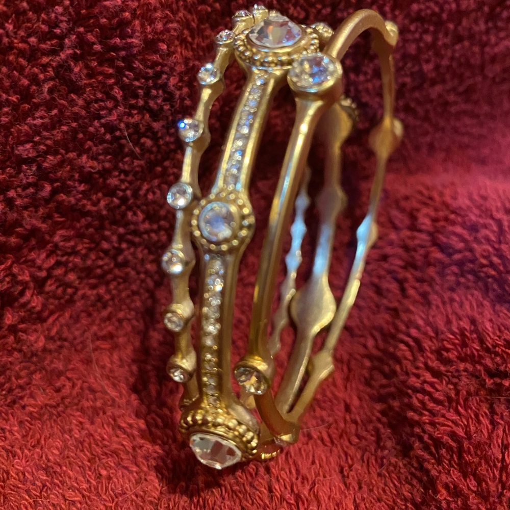 Lot of 9 Silver and Gold Tone Bangles & Bracelets